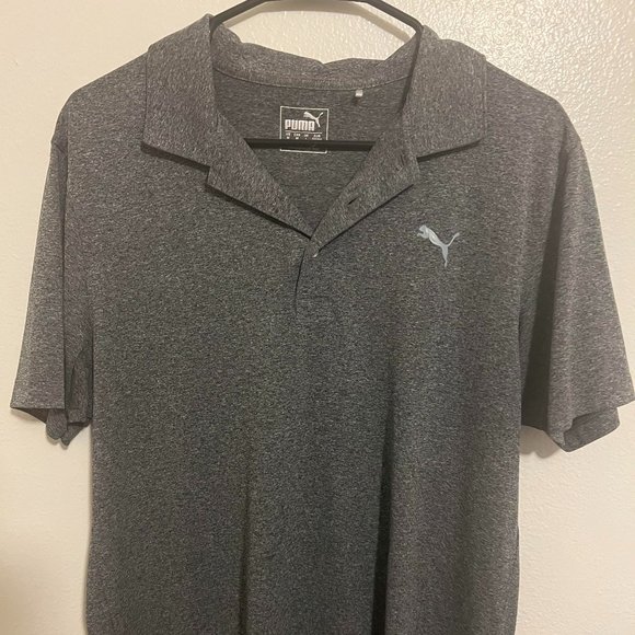Light Grey heathered Puma Golf Polo Size: medium - Picture 1 of 5
